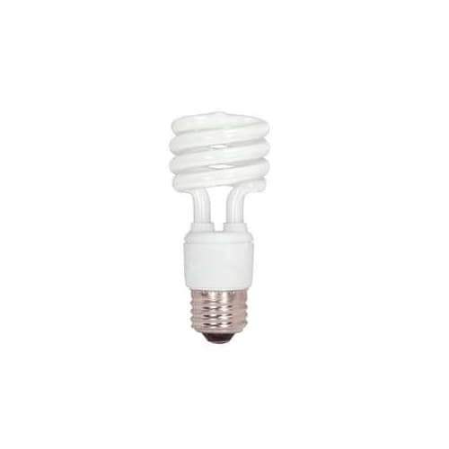 Bombilla Fluorescente Compacta Satco T2 con Base Mediana, Diseño en Espiral, 15 W